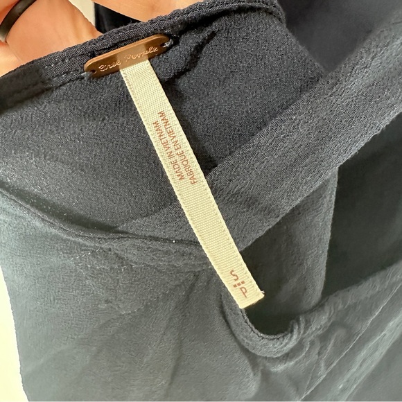 Free People City Lights Cowl Neck Tank Top small Navy Blue - Picture 6 of 7